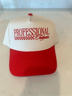 NEW Kenz Kustomz Professional Tailgater Two-Tone White and Red Cap